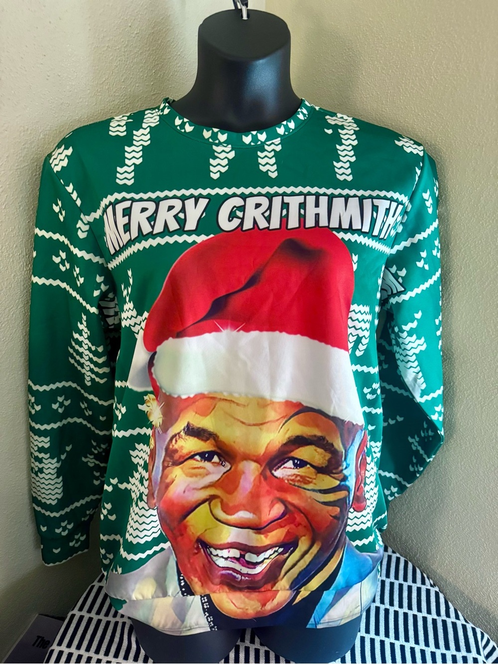 Holiday Graphic Sweatshirt - Mike Tyson- Merry Crithmath